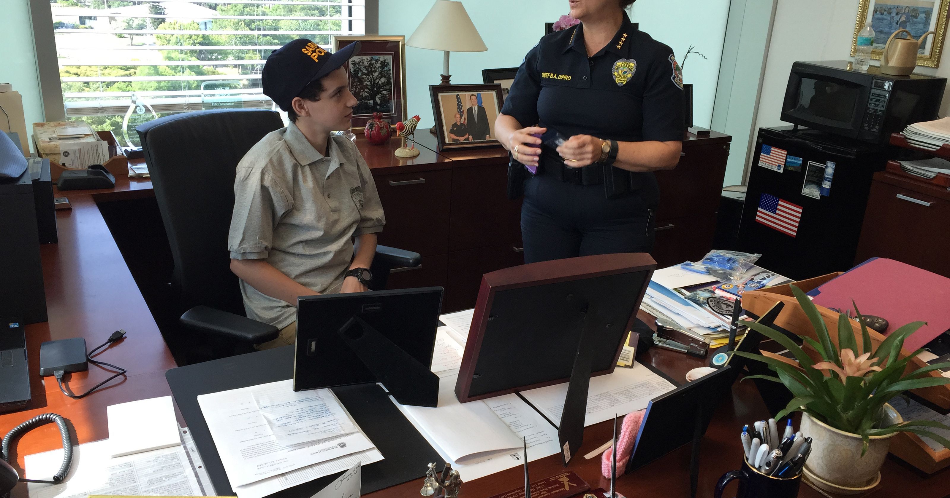 Teenager gets to be Sarasota police officer for day – WTSP
