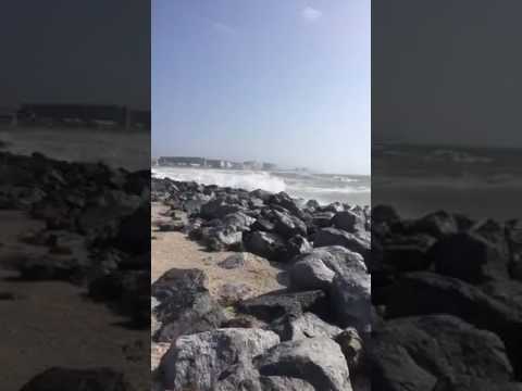 Watch: A live shot from South jetty. It’s a beautiful and hot day, with a ton of wind. 