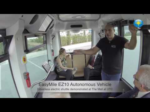 Video: The EasyMile EZ10 autonomous vehicle was demonstrated in the parking lot at The Mall at UTC – Herald
