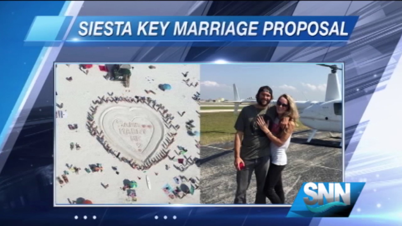 Video Report: Helicopter ride over Siesta Key turns into a surprise proposal – SNN
