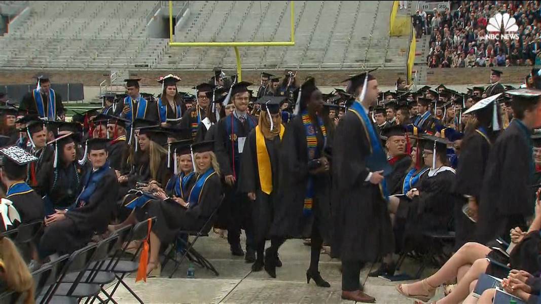 Dozens of Notre Dame Students Walk Out of VP Mike Pence Commencement Speech  