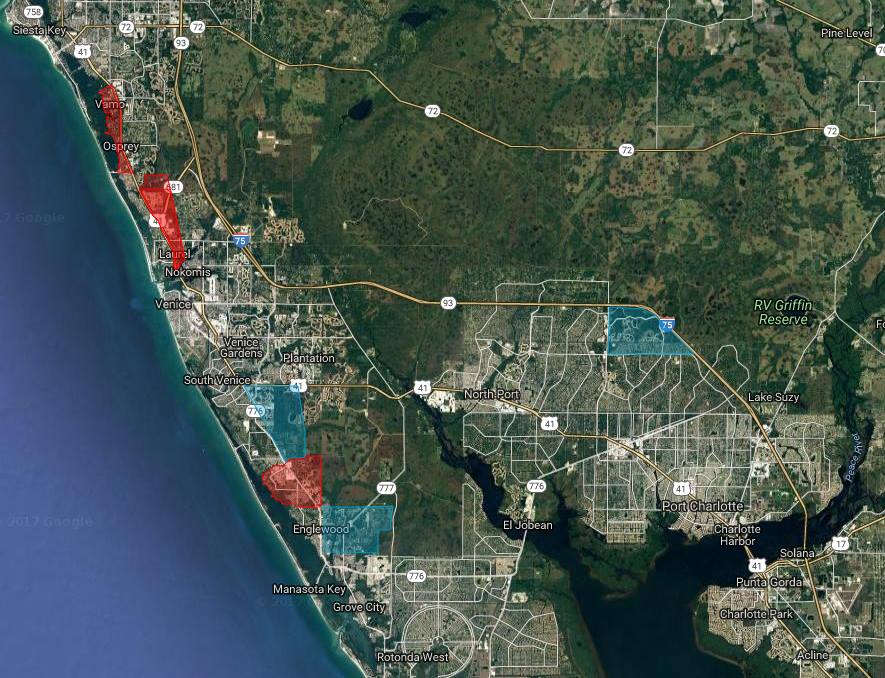 Mosquitoes are still enjoying the standing water around the county.  Spraying planned for North Port, Venice and Englewood