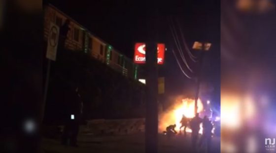 New Jersey Cop Kicks Burning Car Crash Victim in Head (VIDEO) 