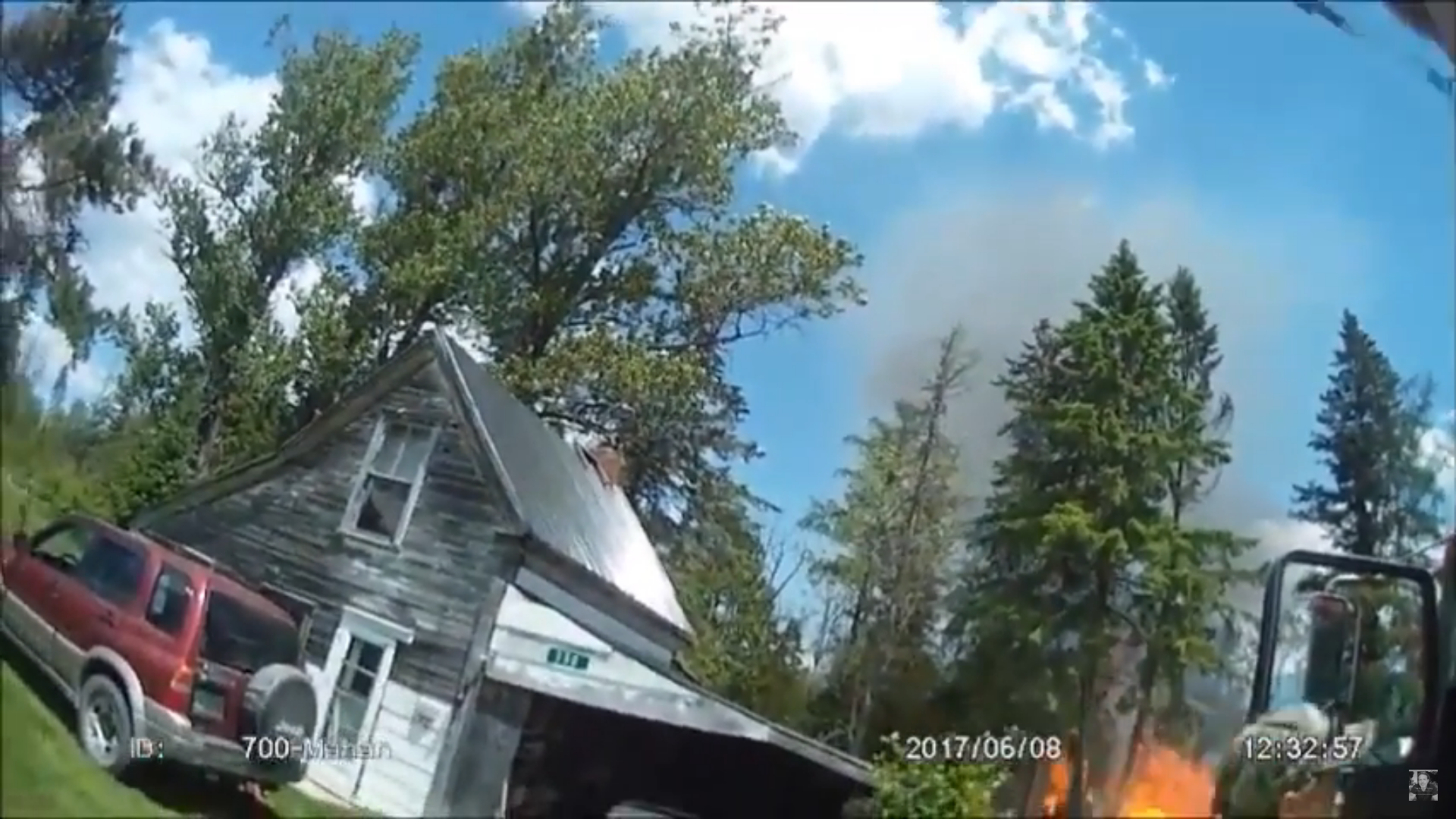 #TodaysViralVideo and story about a firefighter that was caught in the middle of a propane tank explosion