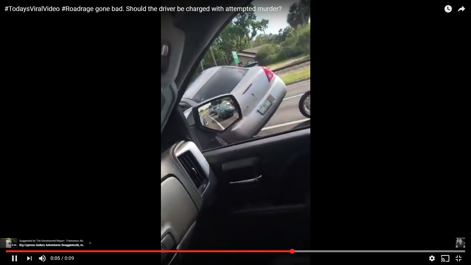 #TodaysViralVideo #Roadrage gone bad. Should the driver be charged with attempted murder? 