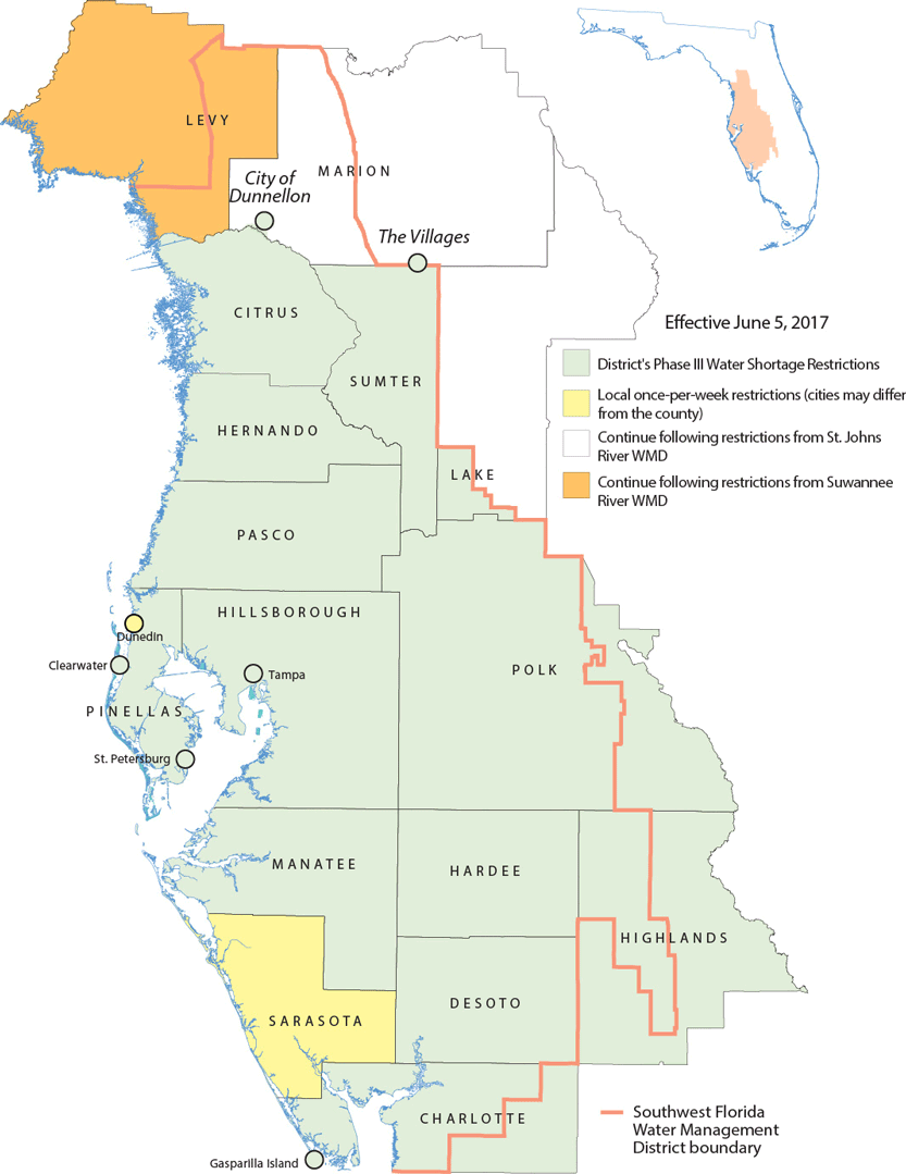 City of Sarasota: HEAD’S UP: Starting today (June 5), lawn watering will be restricted to once a week — at least until August.